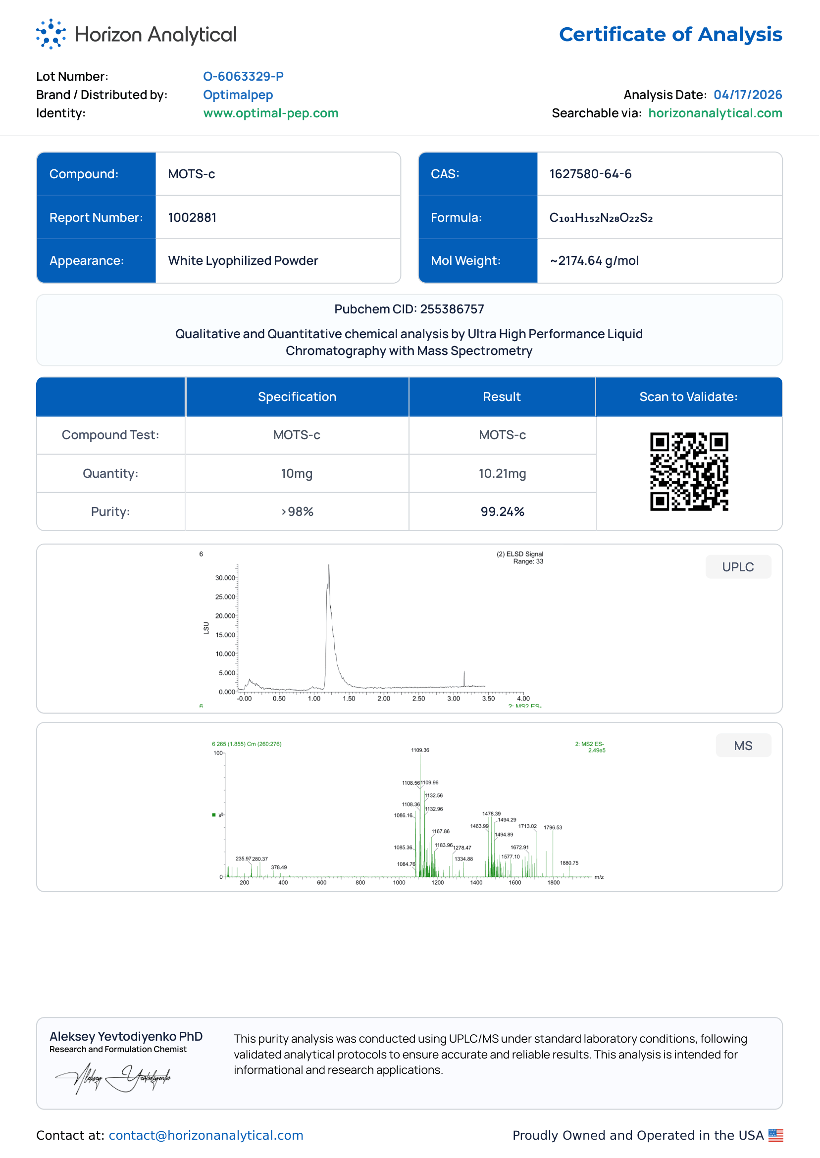 MOTS-C - 10MG - Image 2